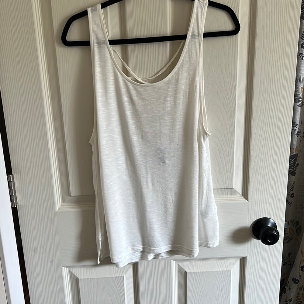 Cream Divided Tank Top